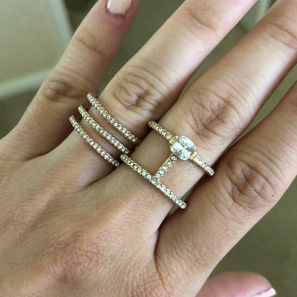 Costume Diamond Ring set of 2